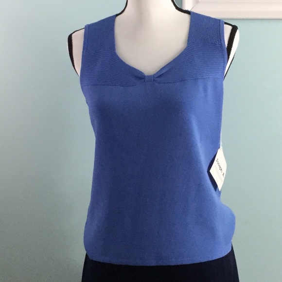 Joseph A. -Blue Sleeveless Pullover Top - Picture 1 of 7